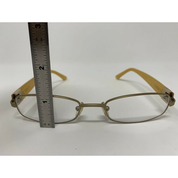 FENDI Eyeglasses F905 Frame 52 [] 19 130 Matte Gold/ Yellow Italy - Picture 9 of 12